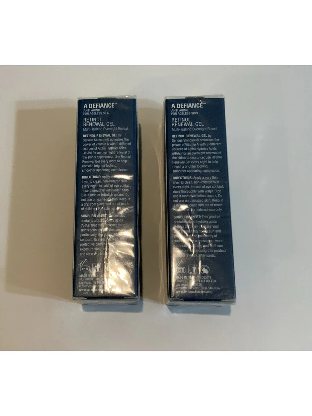 Lot Of 2-Serious Skincare A Defiance Retinol Renewal Gel 1 oz 30ml New Sealed